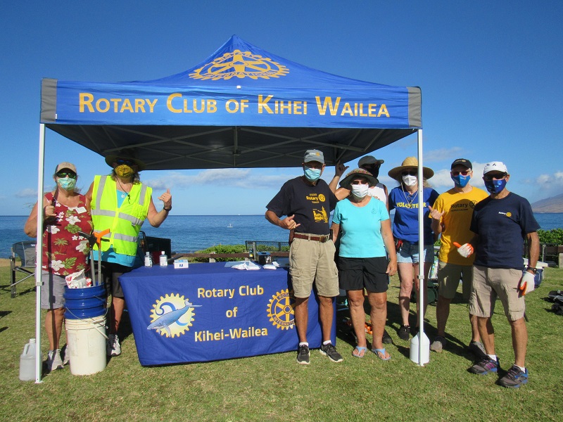 Maui Rotarians Clean Ridge-to-Reef